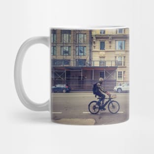 Street Biker Building Central Park West Manhattan New York City Mug